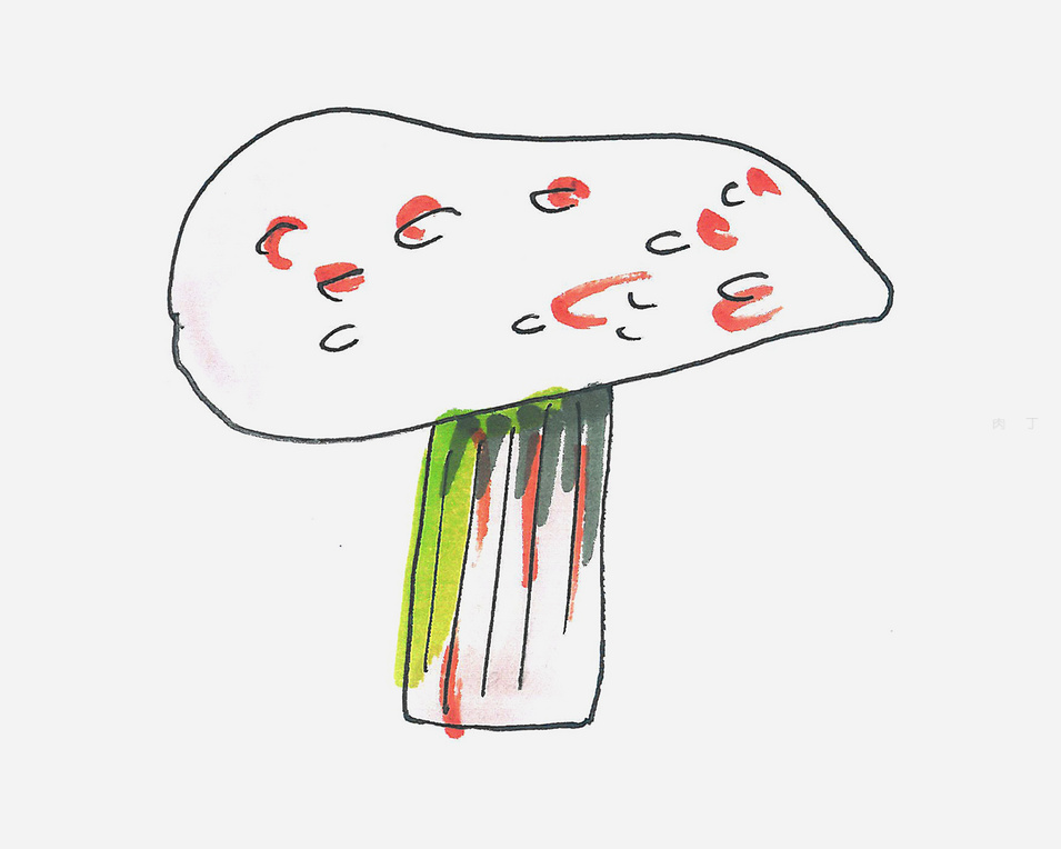 蘑菇颜色屋儿童简笔画
