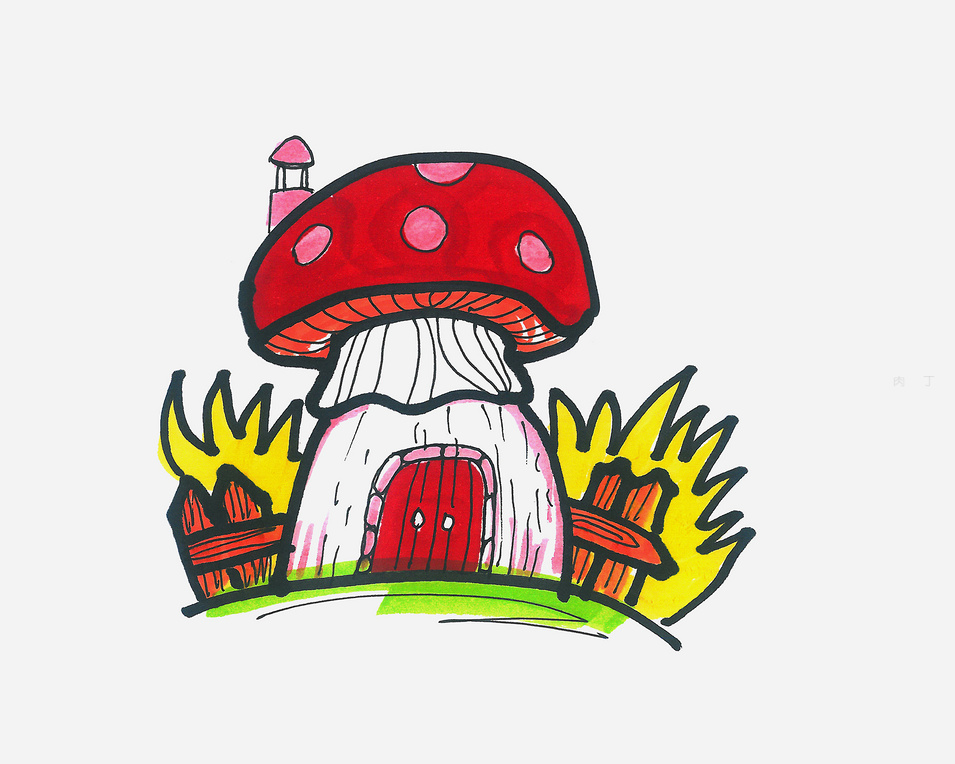 简单又好看的蘑菇房子怎么画