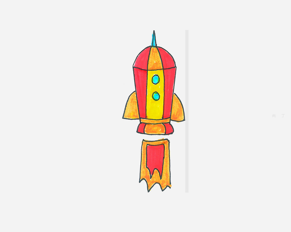 火箭五年级小学生简笔画