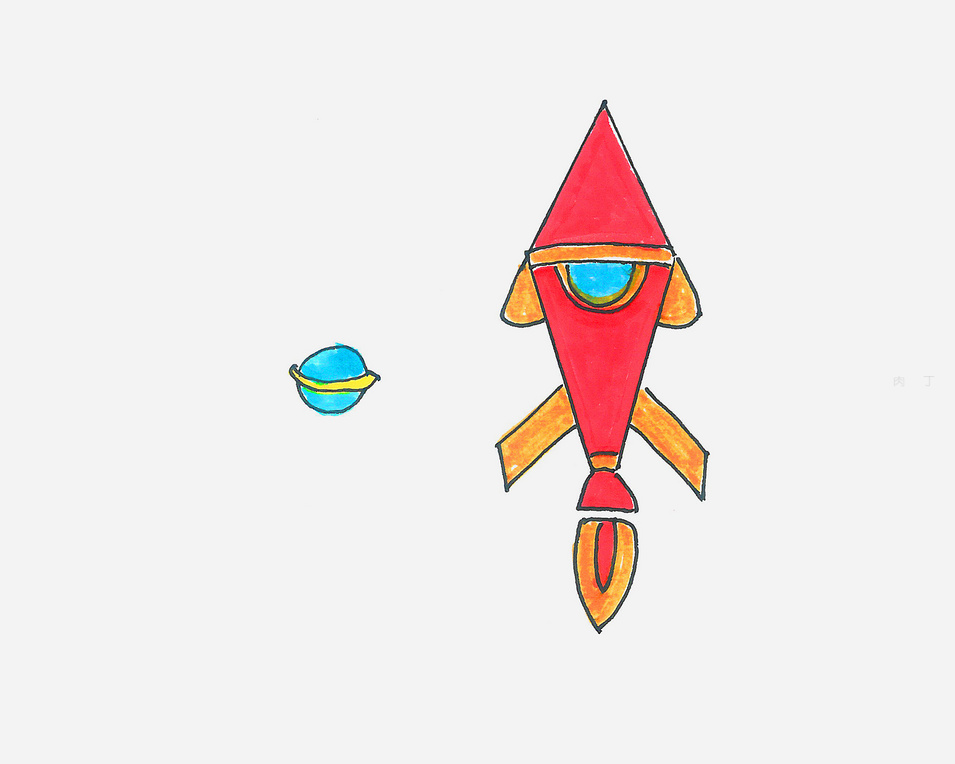 画一个简单的火箭