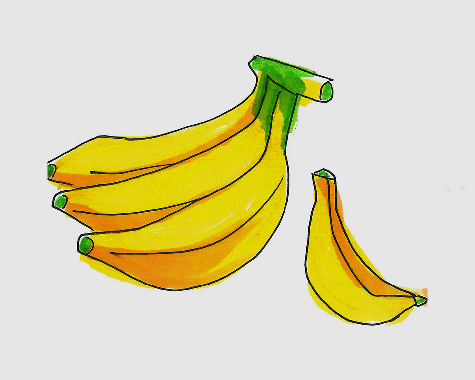 怎么画香蕉 一步一步