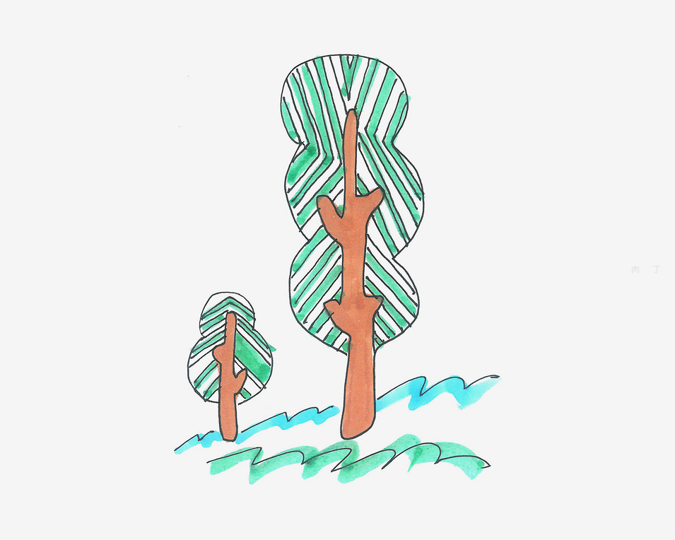 松树简单的画法怎么画
