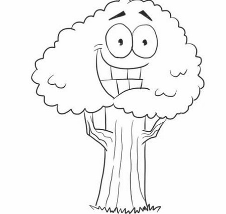 树变成人怎么画卡通