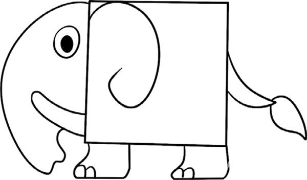 怎么画一个简单的大象