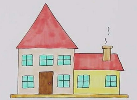 简笔画房子的画法最简单