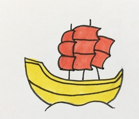 怎么画一个漂亮简单的帆船