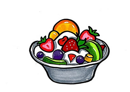 水果沙拉怎么画最简单