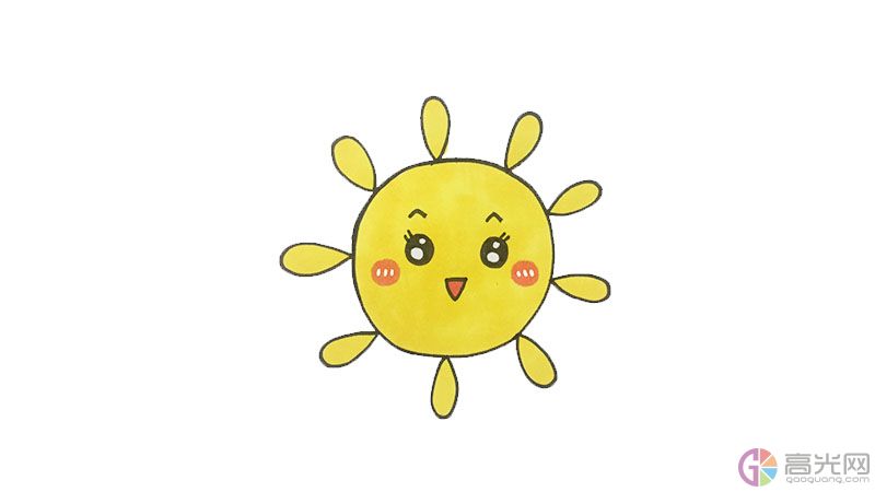 太阳简笔画怎么画最简单