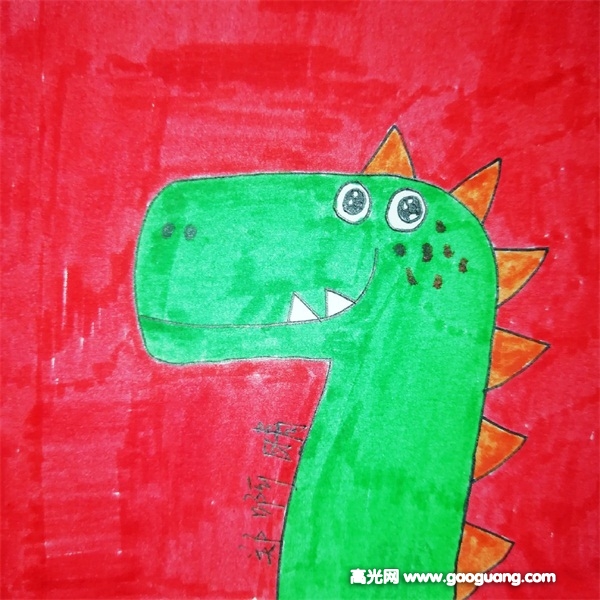 超级简单的小恐龙怎么画