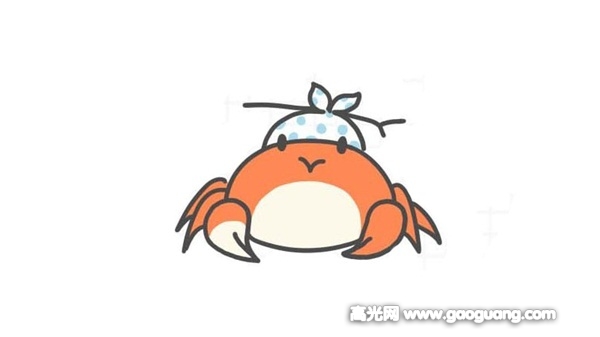 螃蟹卡通简笔画怎么画