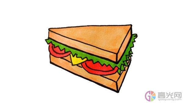 三明治简笔怎么画
