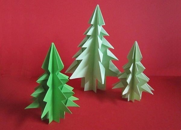 圣诞树手工制作方法折叠立体图解
