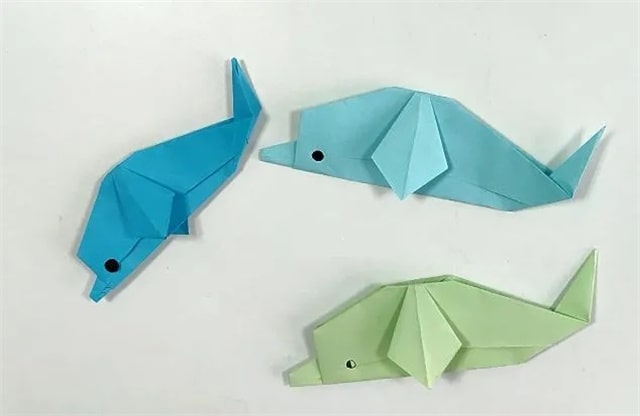 海豚怎么折纸图解