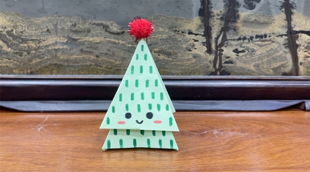 圣诞树折纸手工制作方法