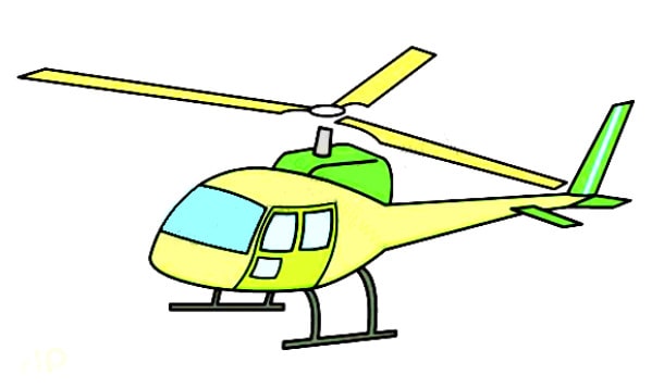 直升飞机简笔画步骤