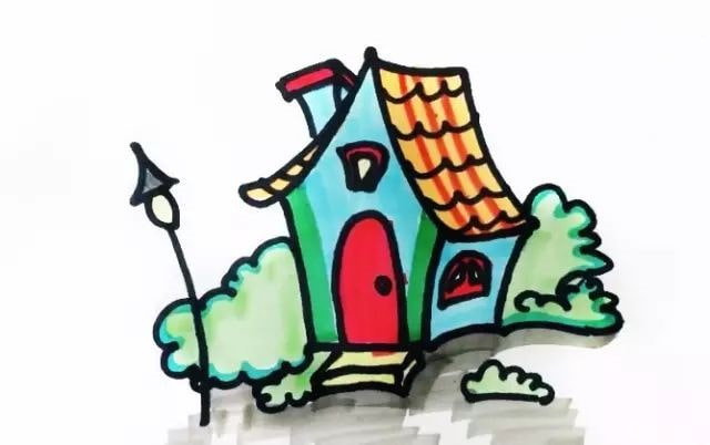 漂亮的小房子怎么画简笔画