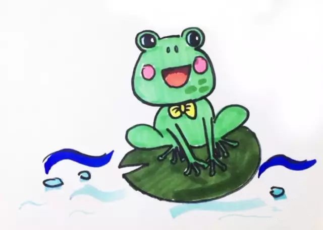 快乐的一只小青蛙怎么画