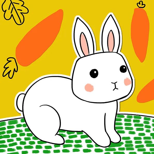 小白兔的简笔画怎么画最简单的