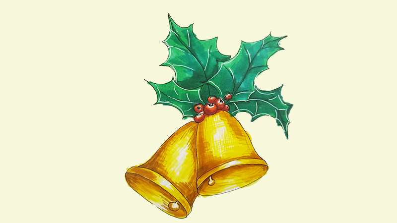 圣诞节的小铃铛简笔画怎么画