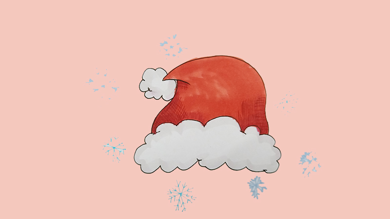 圣诞帽怎么画最漂亮