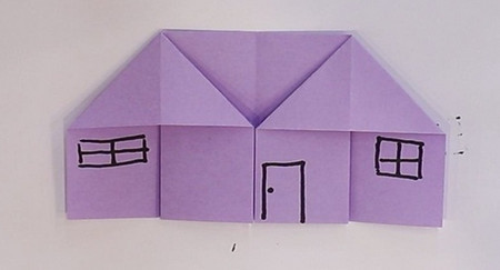 怎么折纸房子立体