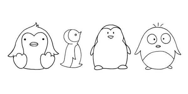 小企鹅怎么画简单又可爱