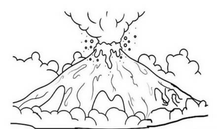 火山喷发铅笔画画法