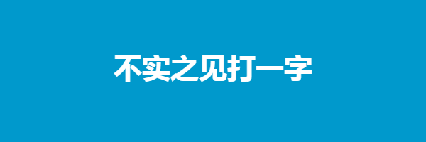 不实之见打一字谜底解释