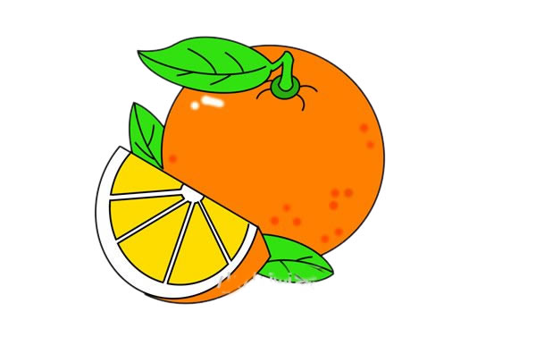 橙子怎么画简单又漂亮好看