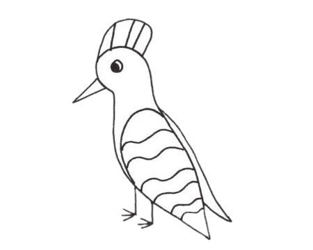 啄木鸟铅笔画图片大全