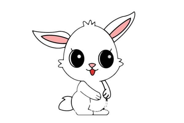 漂亮的小白兔怎么画