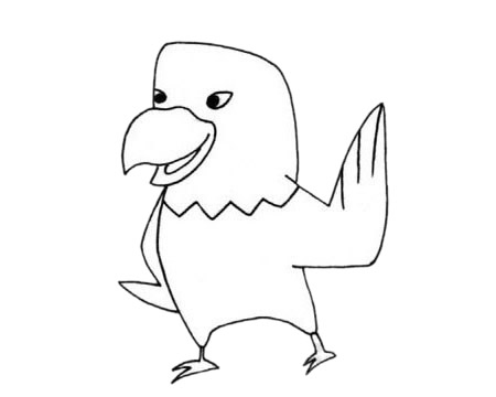 老鹰怎么画铅笔画图片