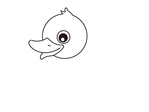 游泳的鸭子铅笔画怎么画