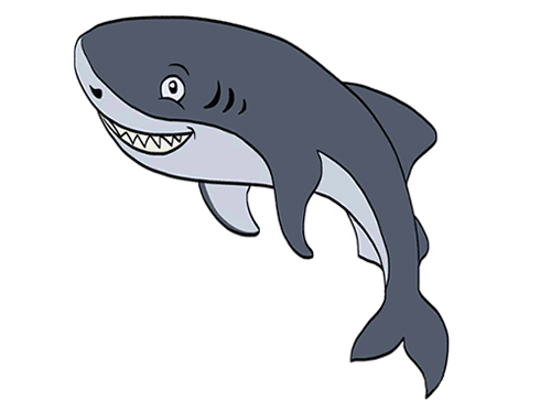 格陵兰鲨鲨鱼简笔画怎么画
