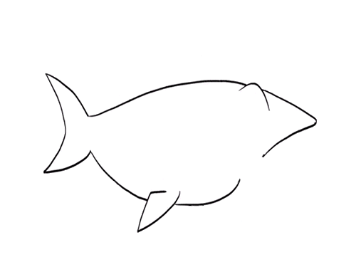 张牙鲨鱼简笔画怎么画好看