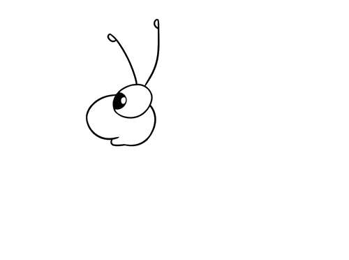 可爱的儿童画蚂蚁最简单画法